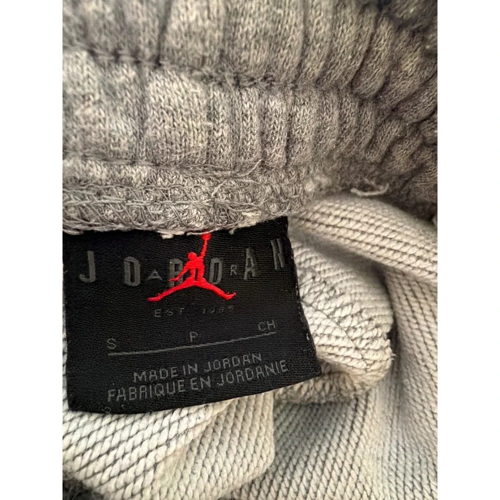 Jordan Jumpman Shorts Mens Gray Fleece Athletic Basketball Nike Air rolled hem S